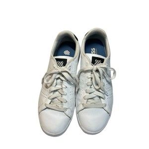 K-Swiss Mens Court Casper White Leather Sneakers Lace Up shoes‎ Size 8